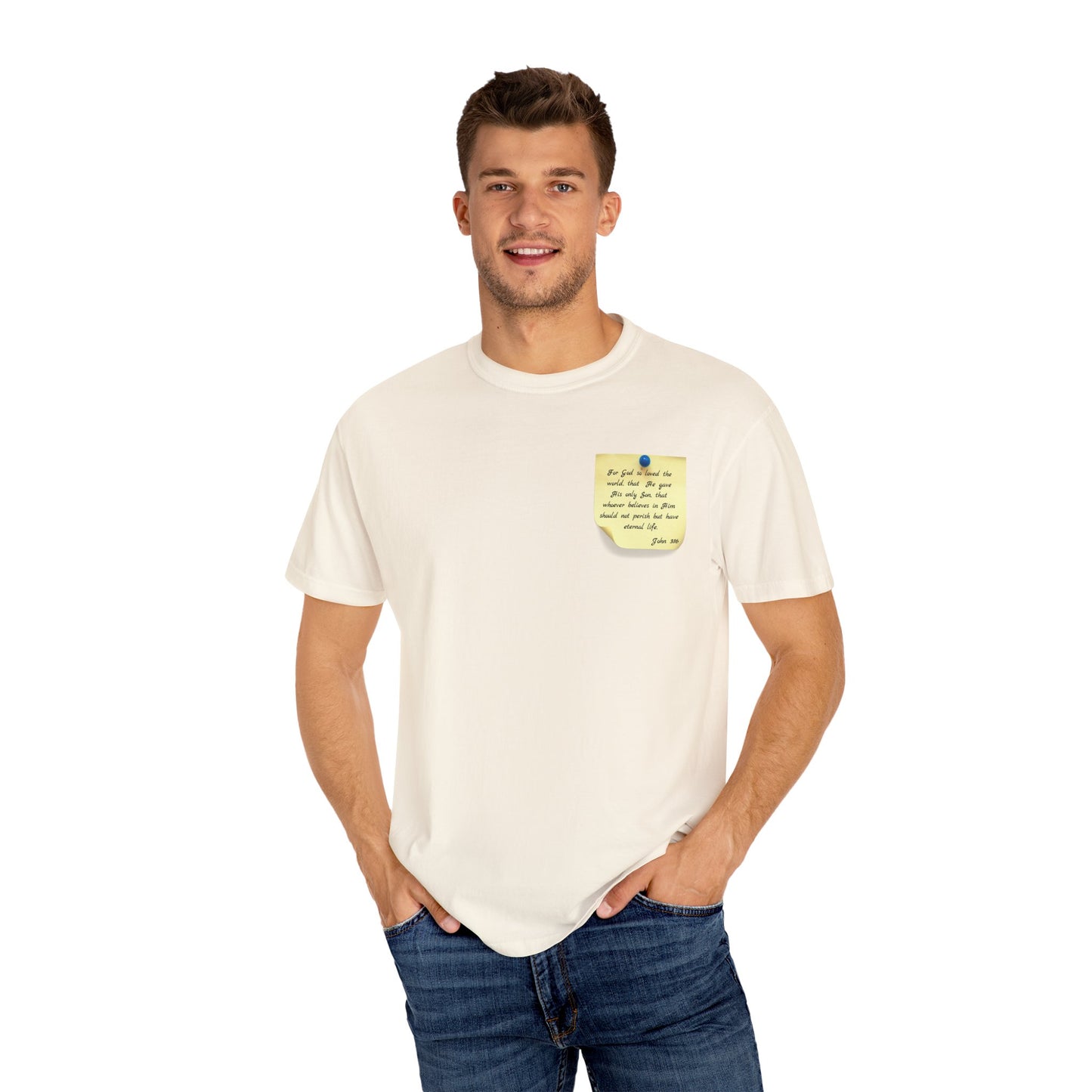 Sticky Note Inspired T-Shirt John 3:16 Unisex Tee